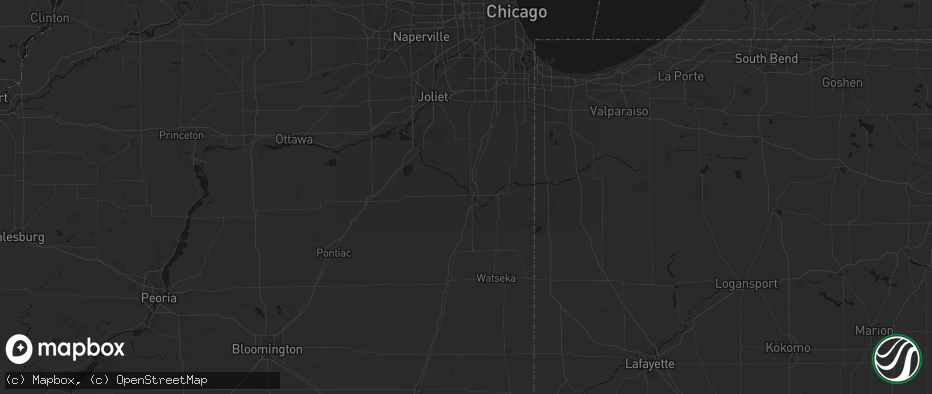 Hail map in Kankakee, IL on June 7, 2026