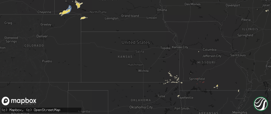 Hail map in Kansas on June 7, 2026