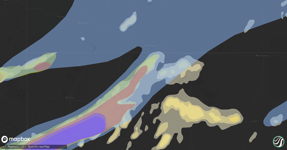 Hail map in Lodgepole, SD on June 7, 2026