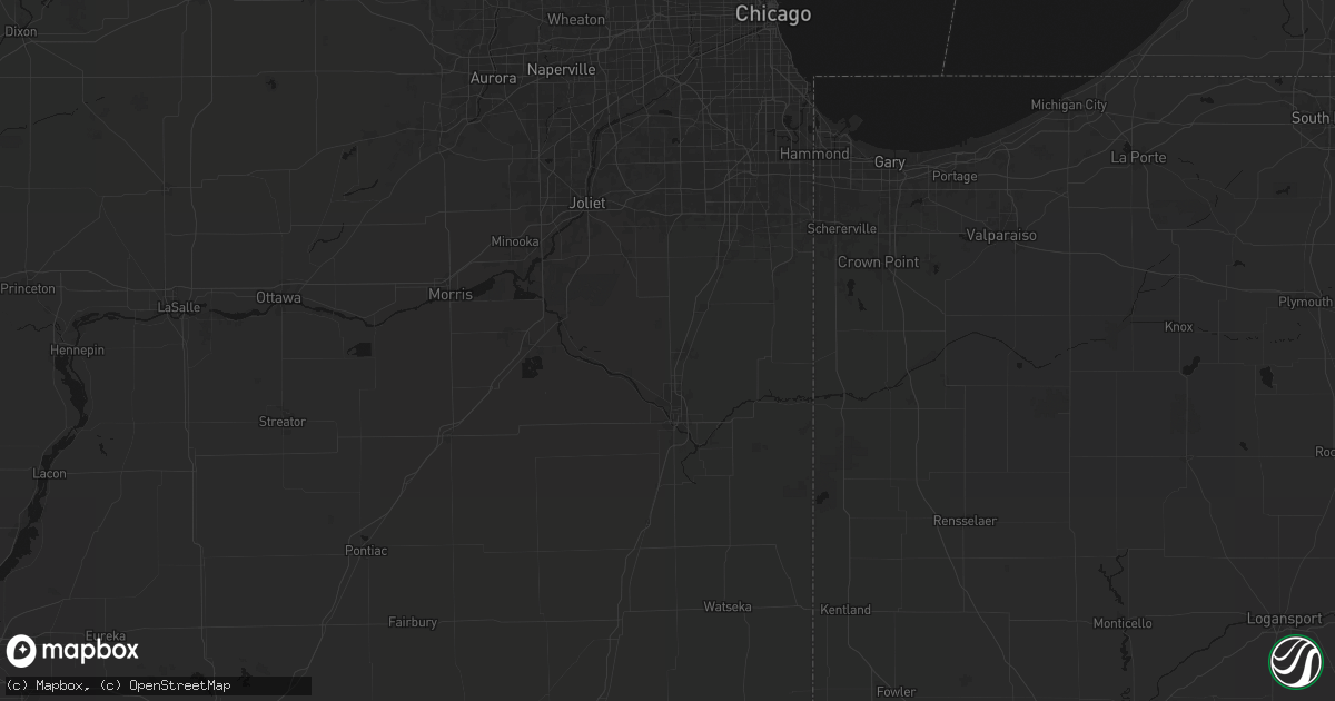 Hail map in Manteno, IL on June 7, 2026