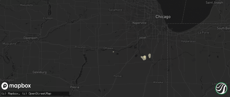 Hail map in Marseilles, IL on June 7, 2026