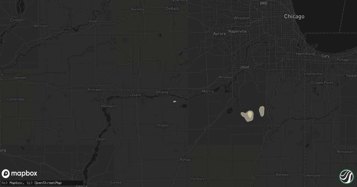 Hail map in Marseilles, IL on June 7, 2026