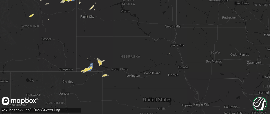 Hail map in Nebraska on June 7, 2026