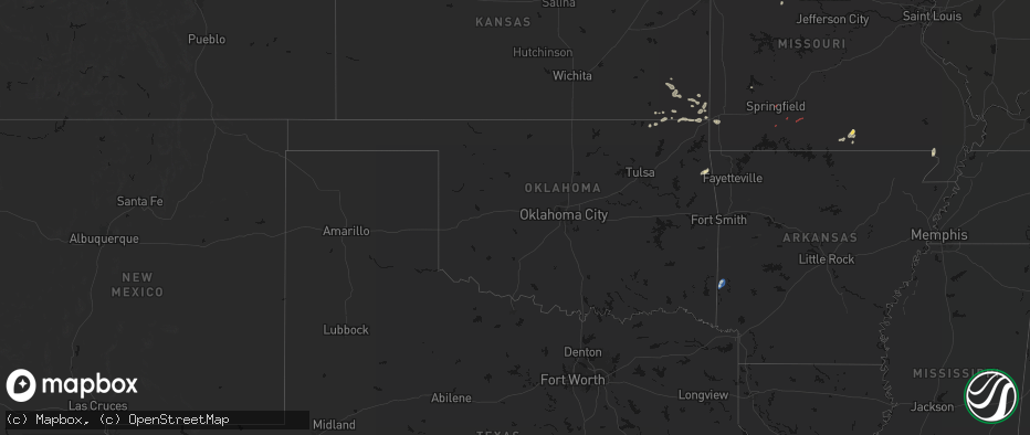 Hail map in Oklahoma on June 7, 2026