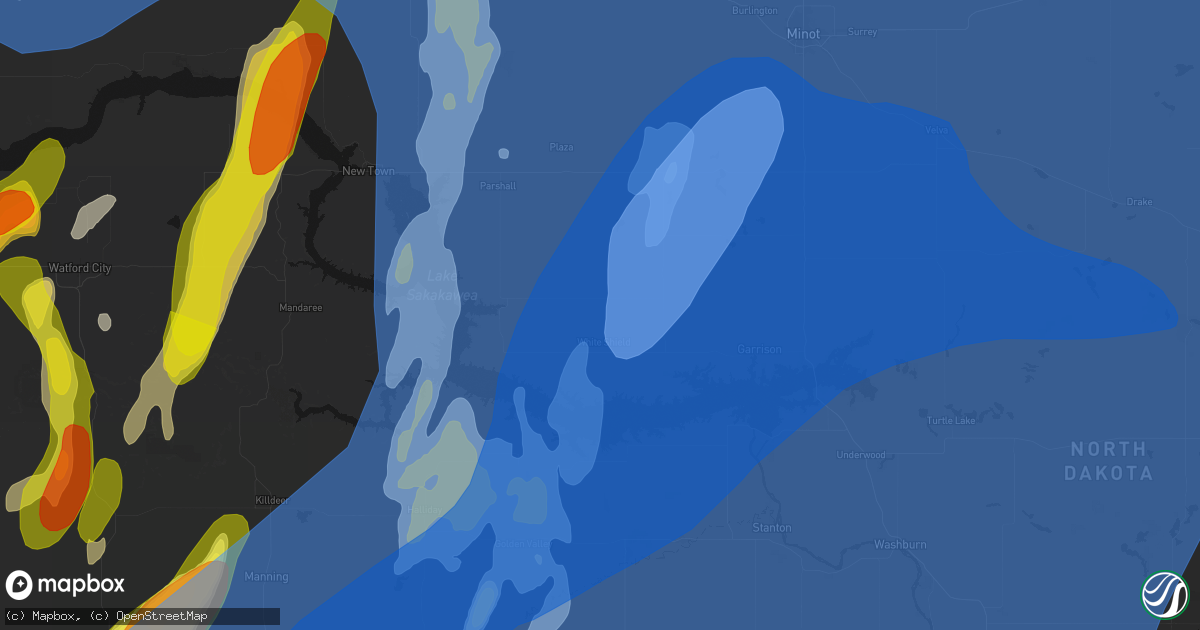Hail map in Roseglen, ND on June 7, 2026