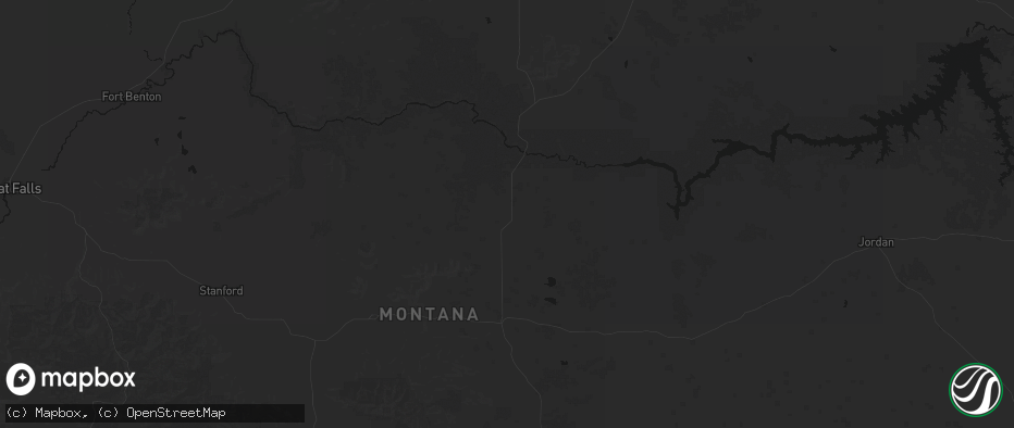 Hail map in Roy, MT on June 7, 2026