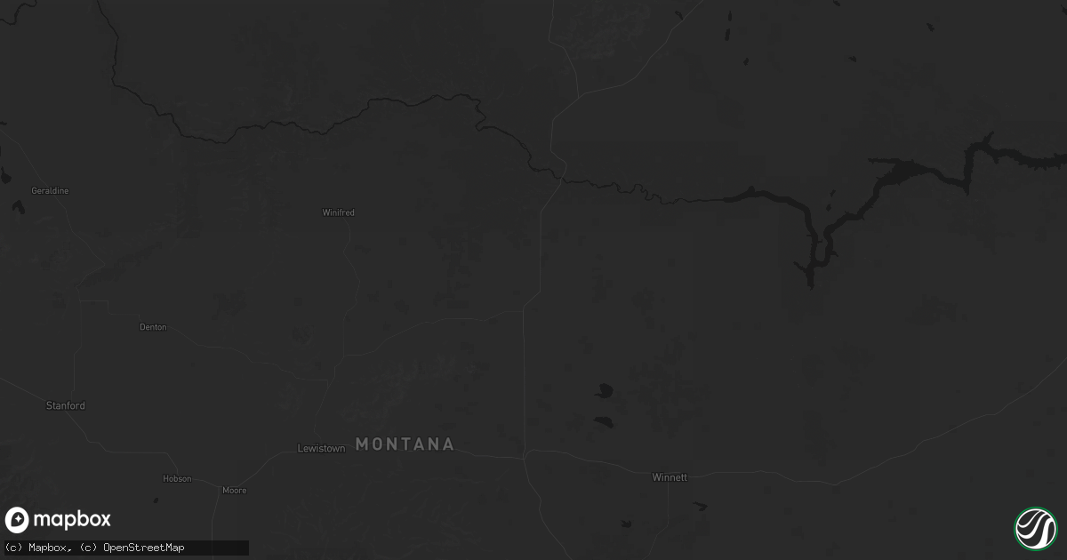 Hail map in Roy, MT on June 7, 2026