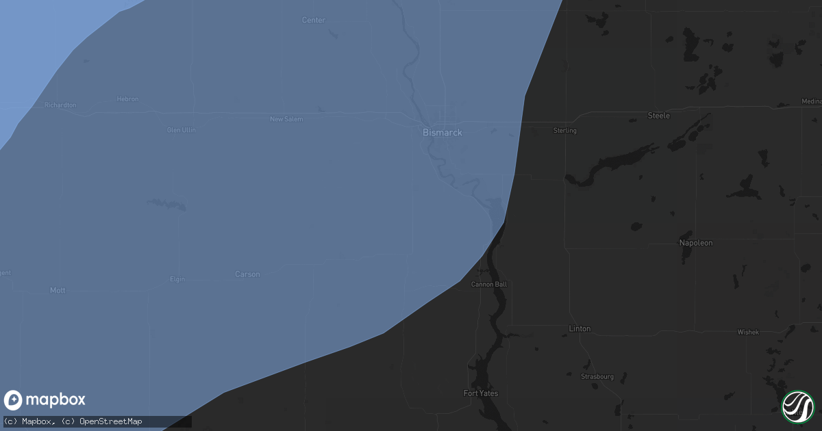 Hail map in Saint Anthony, ND on June 7, 2026