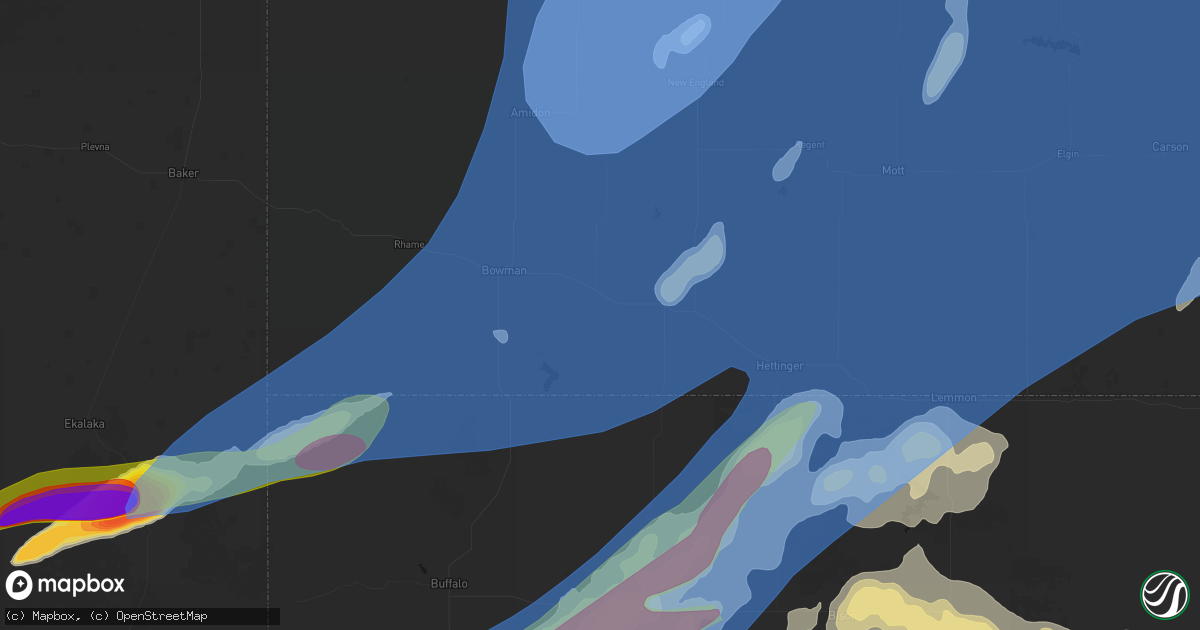 Hail map in Scranton, ND on June 7, 2026
