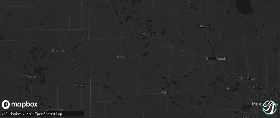 Hail map in Starbuck, MN on June 7, 2026