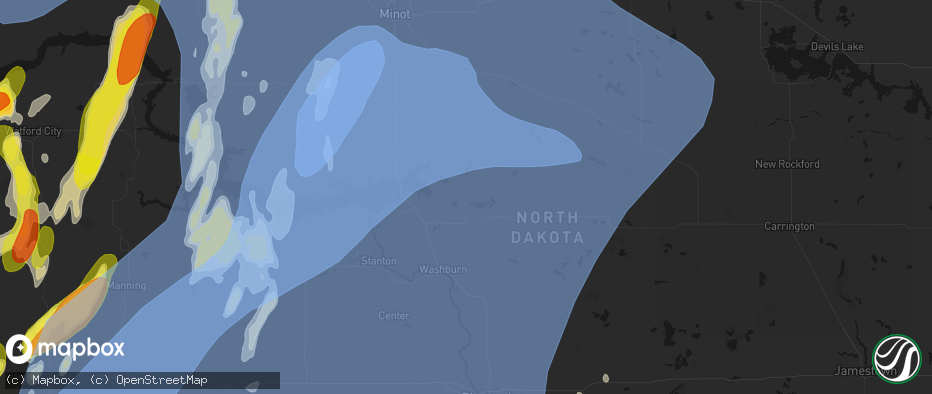 Hail map in Turtle Lake, ND on June 7, 2026