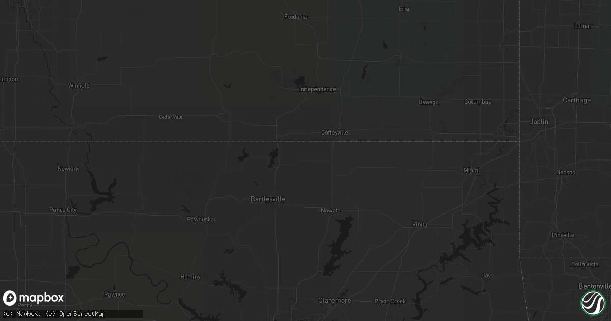 Hail map in Wann, OK on June 7, 2026