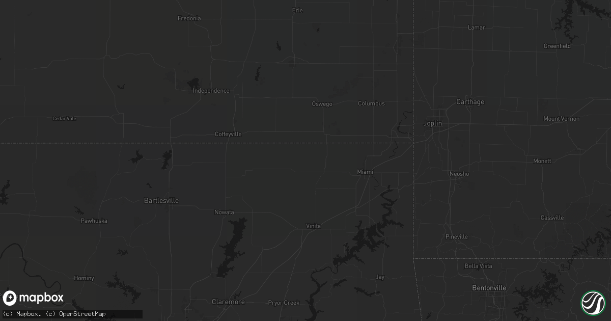 Hail map in Welch, OK on June 7, 2026