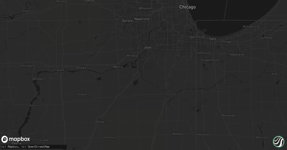 Hail map in Wilmington, IL on June 7, 2026