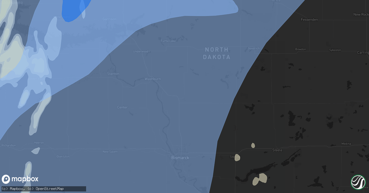 Hail map in Wilton, ND on June 7, 2026