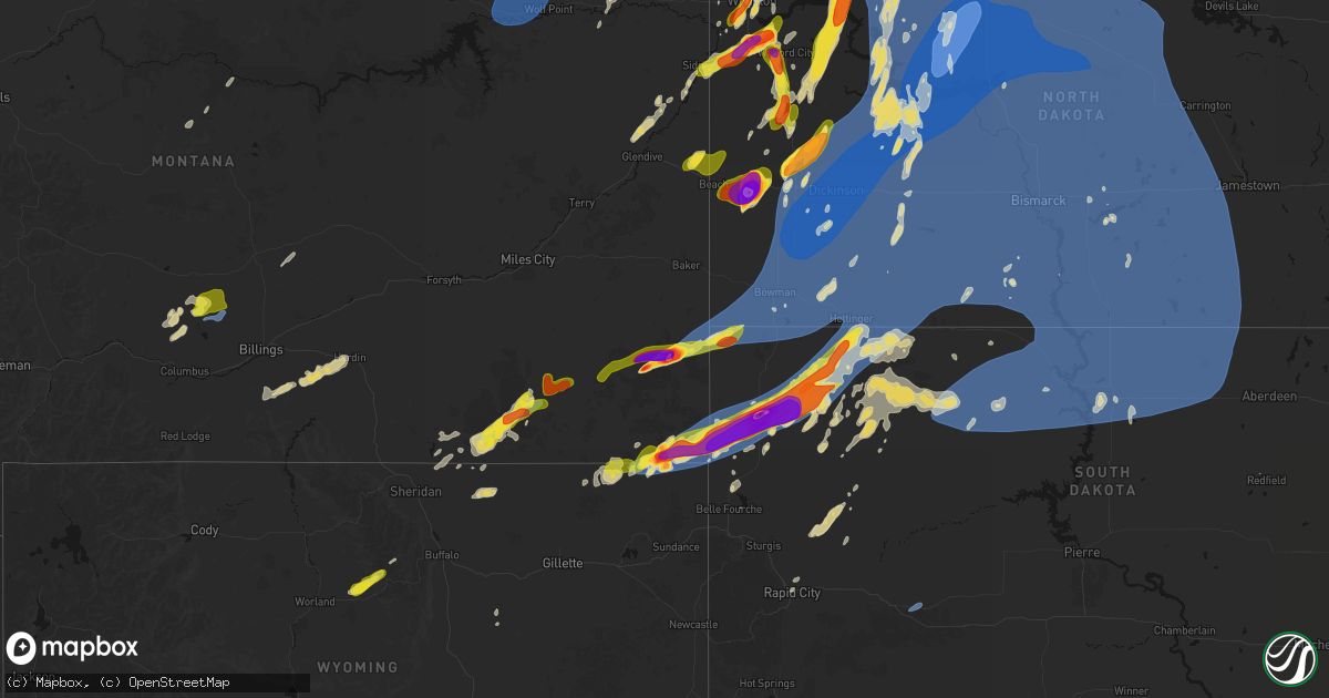 Hail map on June 7, 2026