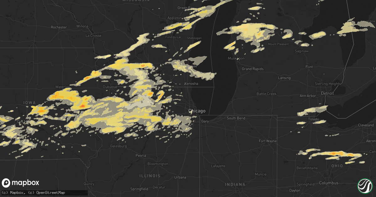 Hail map in Wisconsin on June 8, 2011