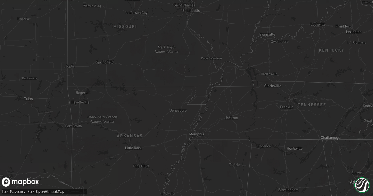 Hail map on June 8, 2012