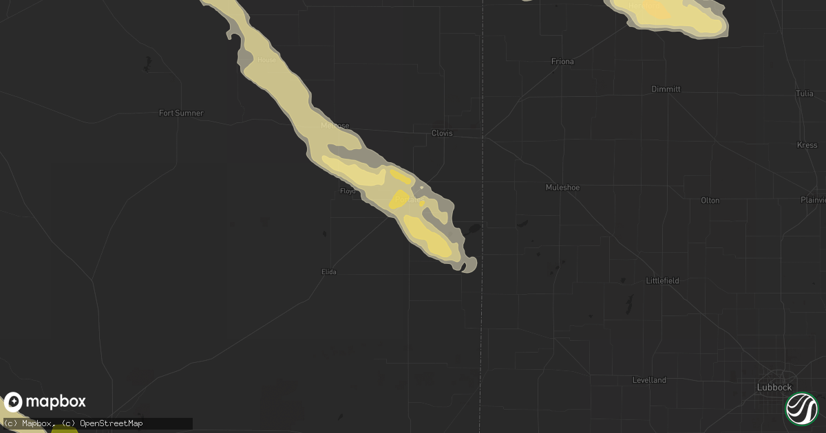 Hail map in Portales, NM on June 8, 2014