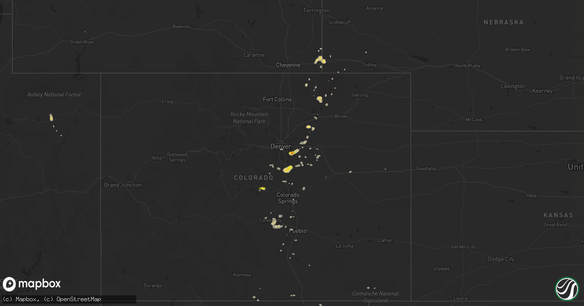 Hail map on June 8, 2014