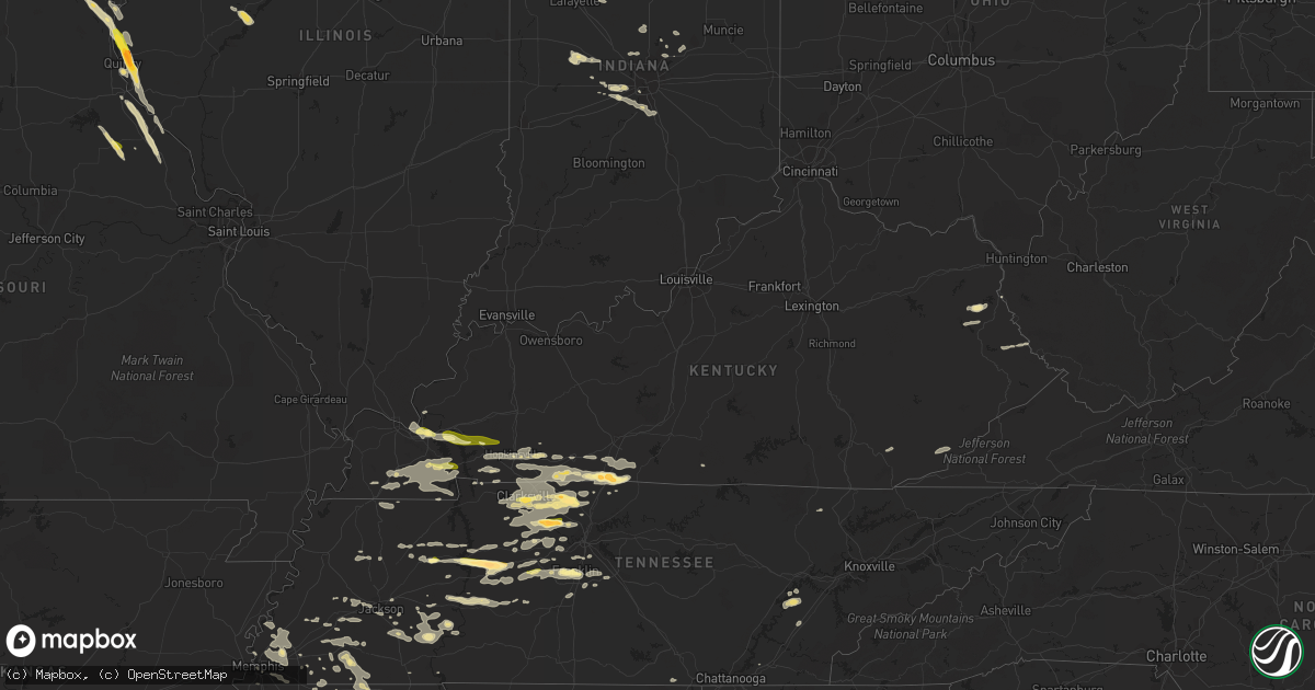 Hail map in Kentucky on June 8, 2015