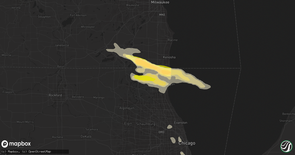 Hail map in Lake Villa, IL on June 8, 2015