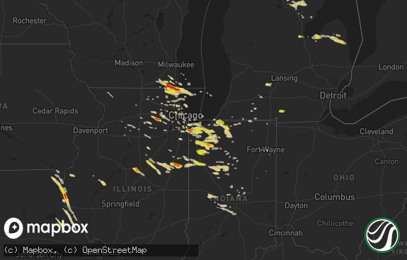 Hail map preview on 06-08-2015