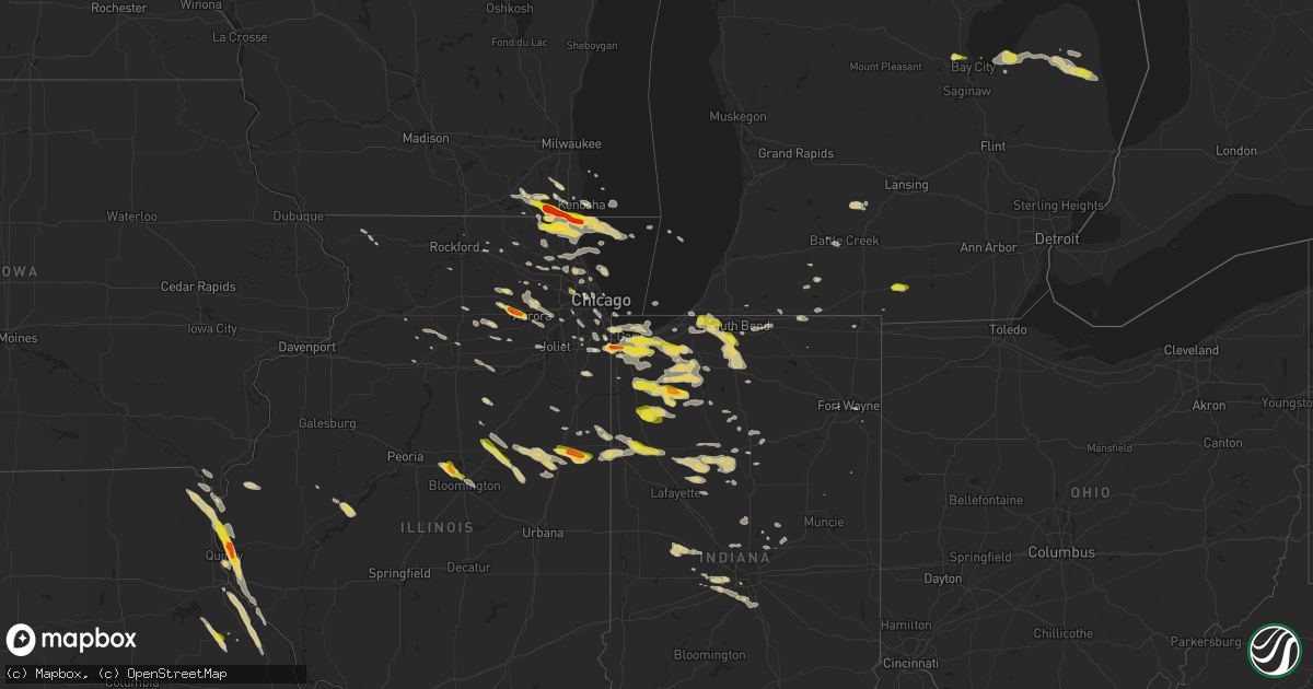 Hail map on June 8, 2015