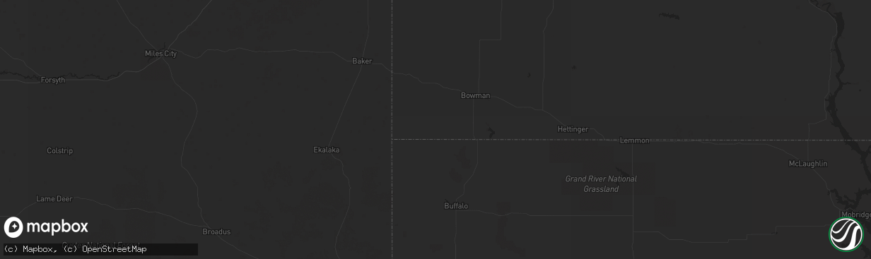 Hail map in Columbia Falls, MT on June 8, 2016