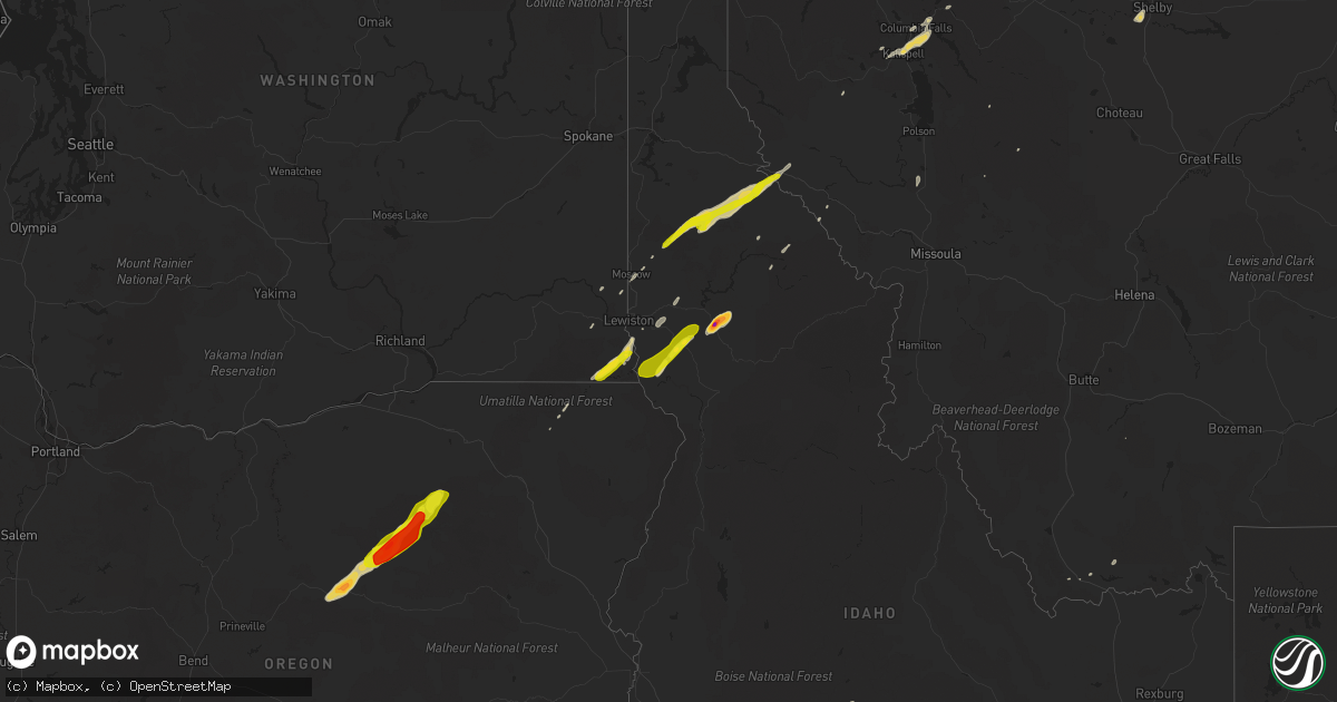 Hail map on June 8, 2016