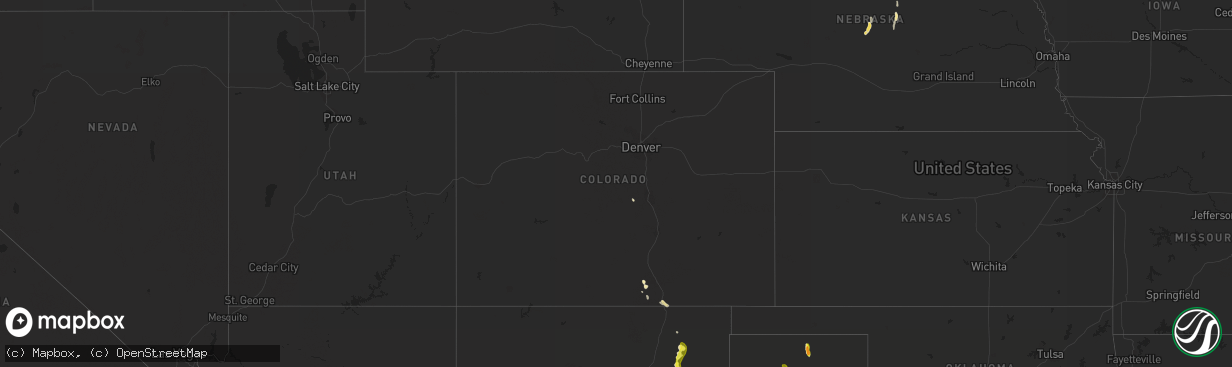 Hail map in Colorado on June 8, 2017