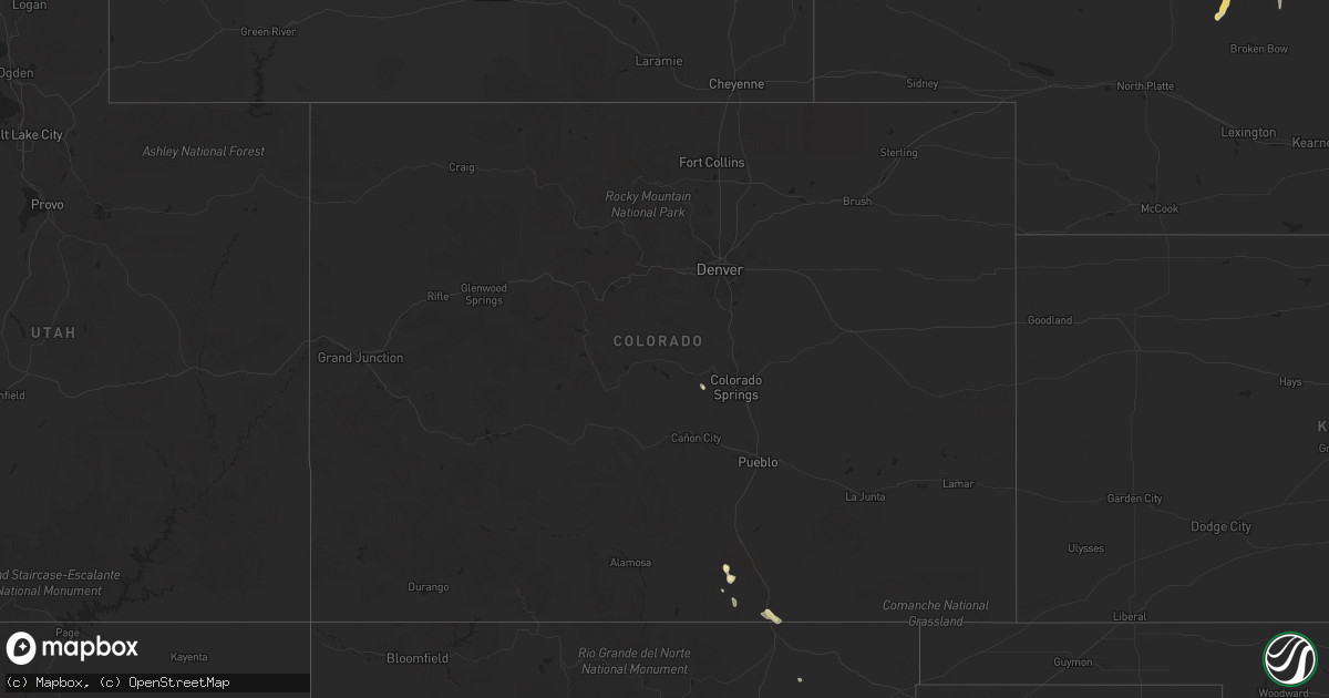 Hail map in Colorado on June 8, 2017