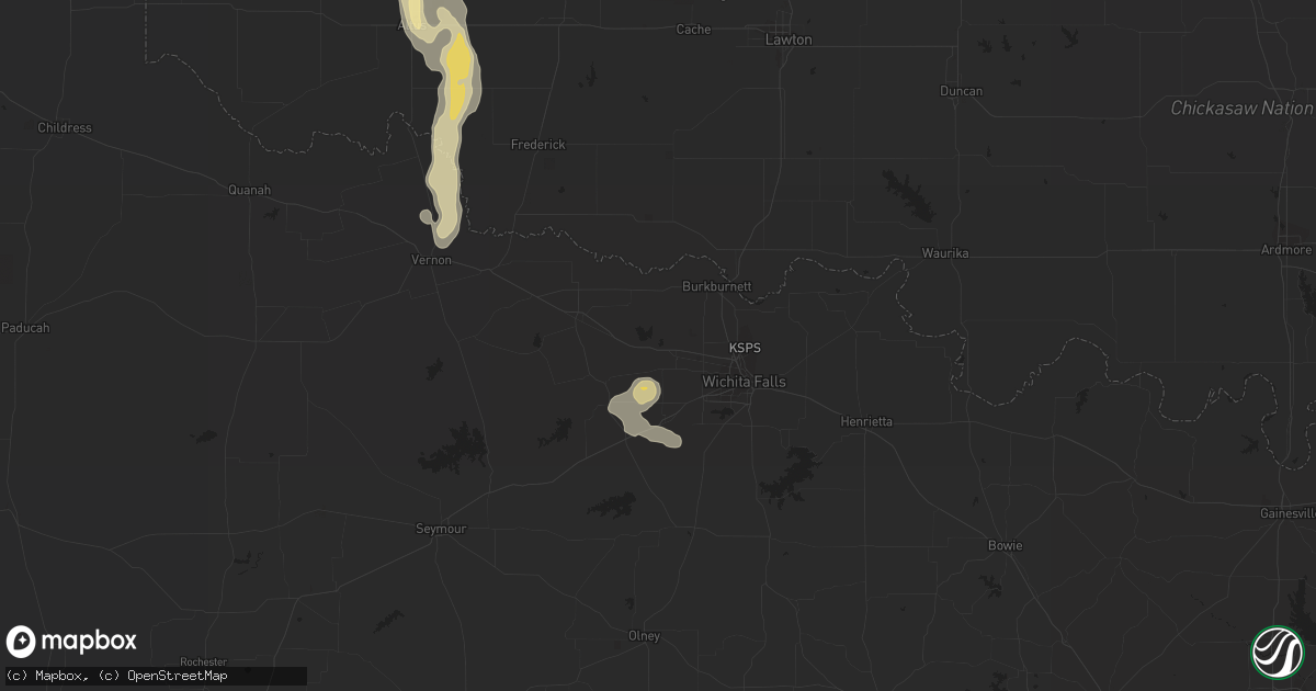 Hail map in Iowa Park, TX on June 8, 2017