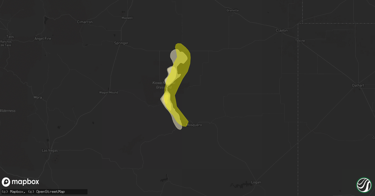 Hail map in Roy, NM on June 8, 2017
