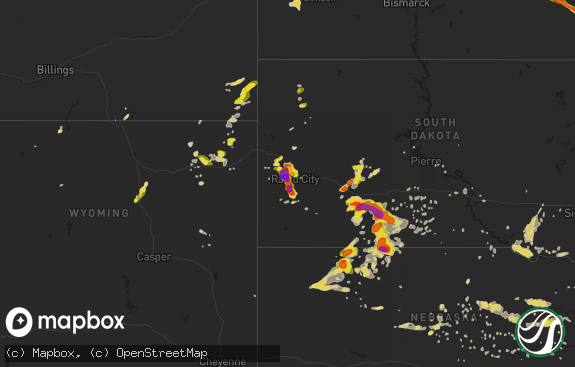 Hail map preview on 06-08-2018