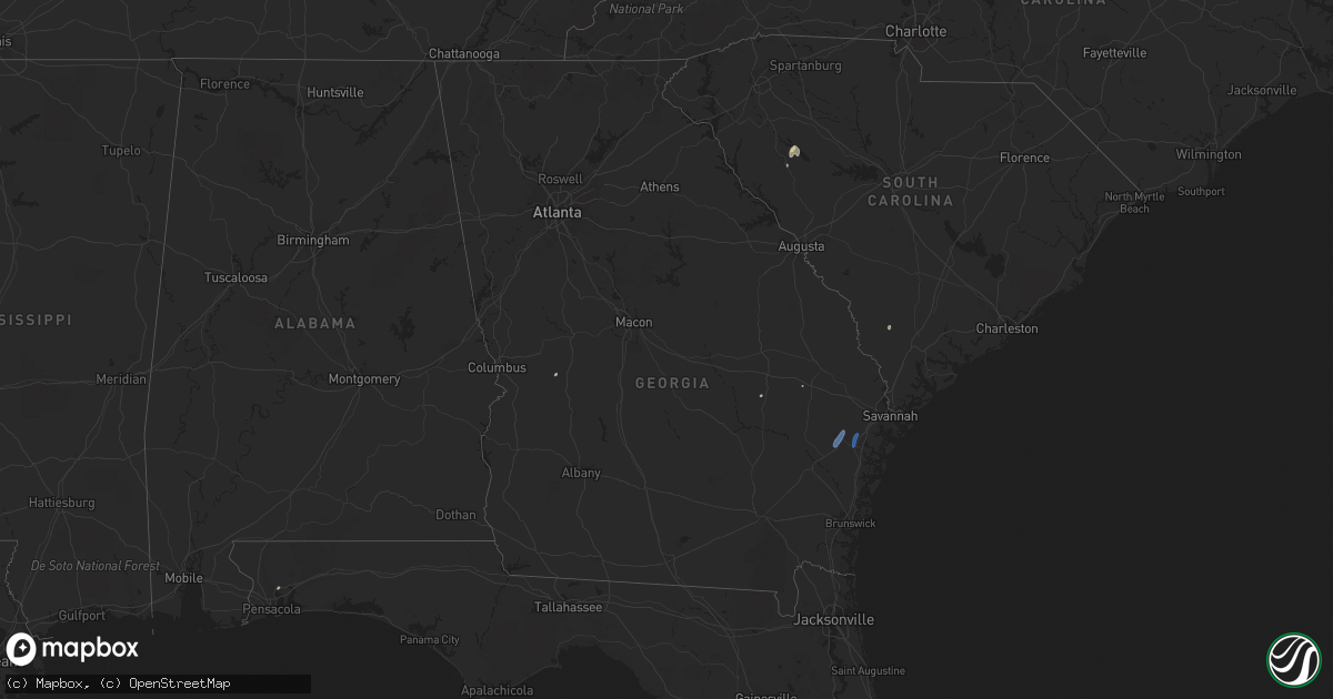 Hail map in Georgia on June 8, 2019