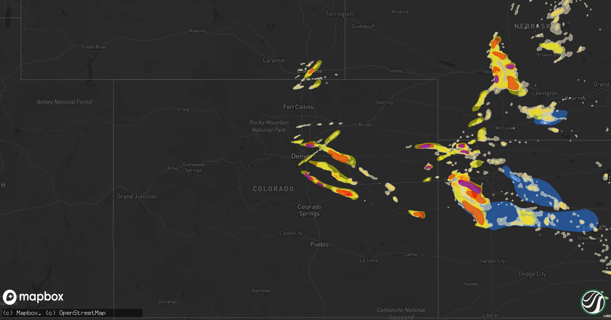 Hail map on June 8, 2019