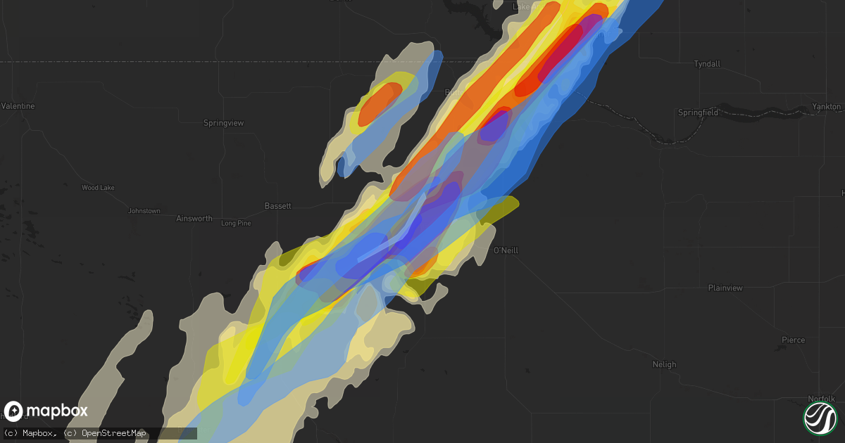 Hail map in Atkinson, NE on June 8, 2020