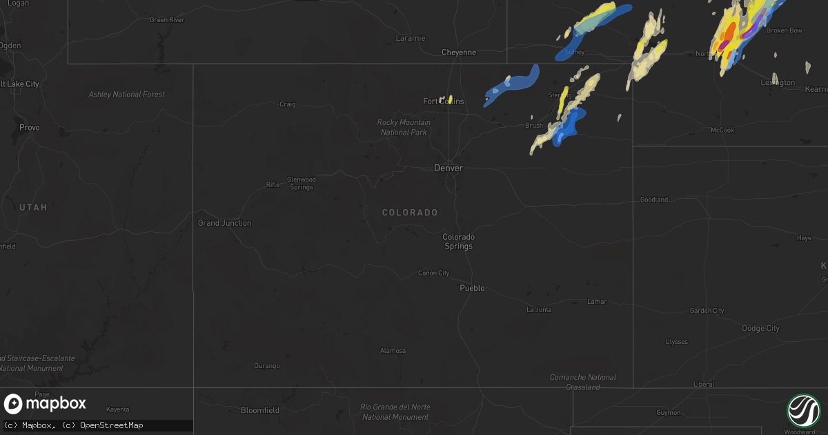 Hail map in Colorado on June 8, 2020