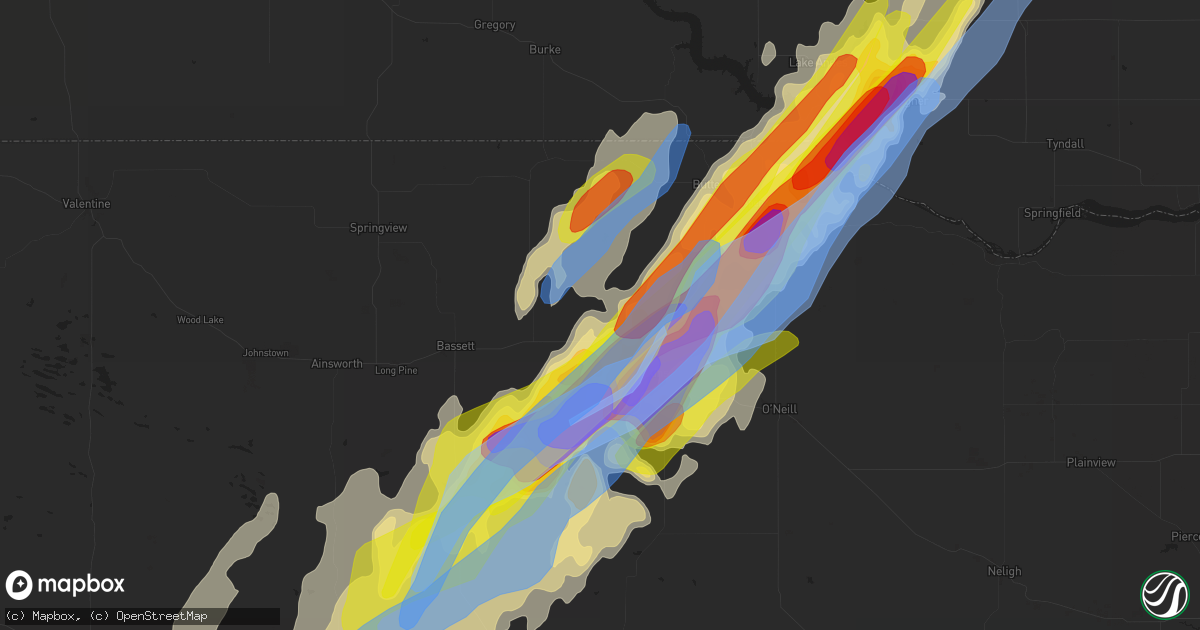 Hail map in Stuart, NE on June 8, 2020