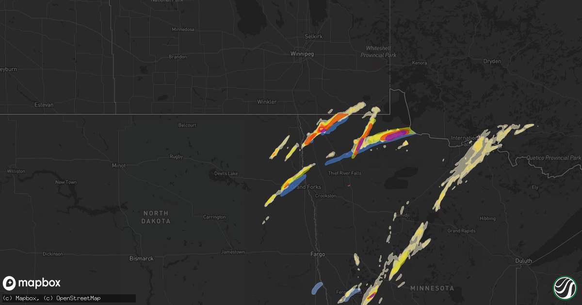 Hail map on June 8, 2020