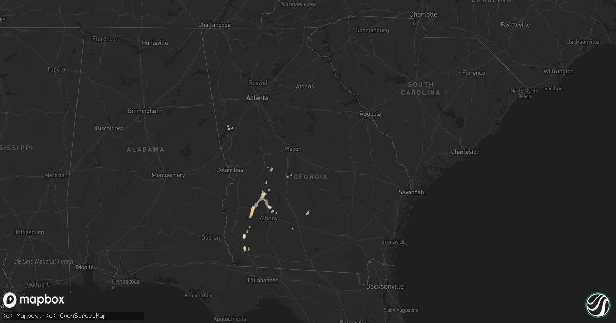 Hail map in Georgia on June 8, 2021
