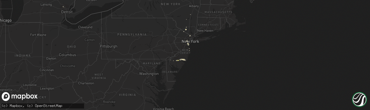 Hail map in New Jersey on June 8, 2021