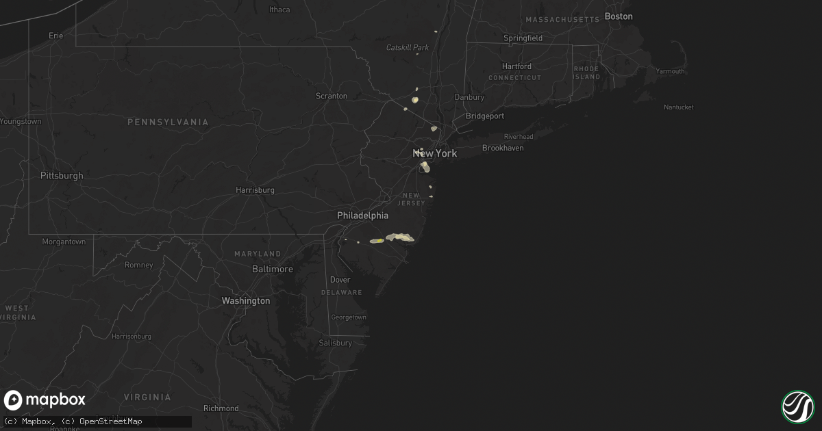 Hail map in New Jersey on June 8, 2021