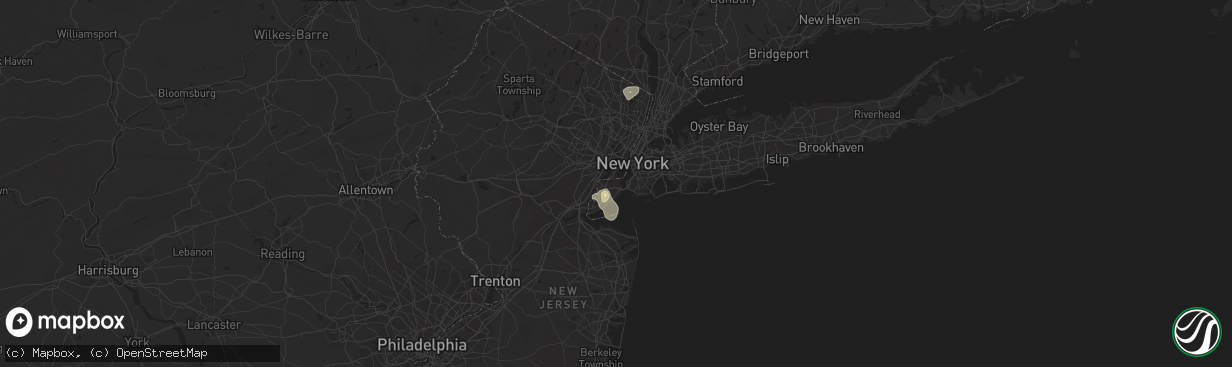 Hail map in Staten Island, NY on June 8, 2021