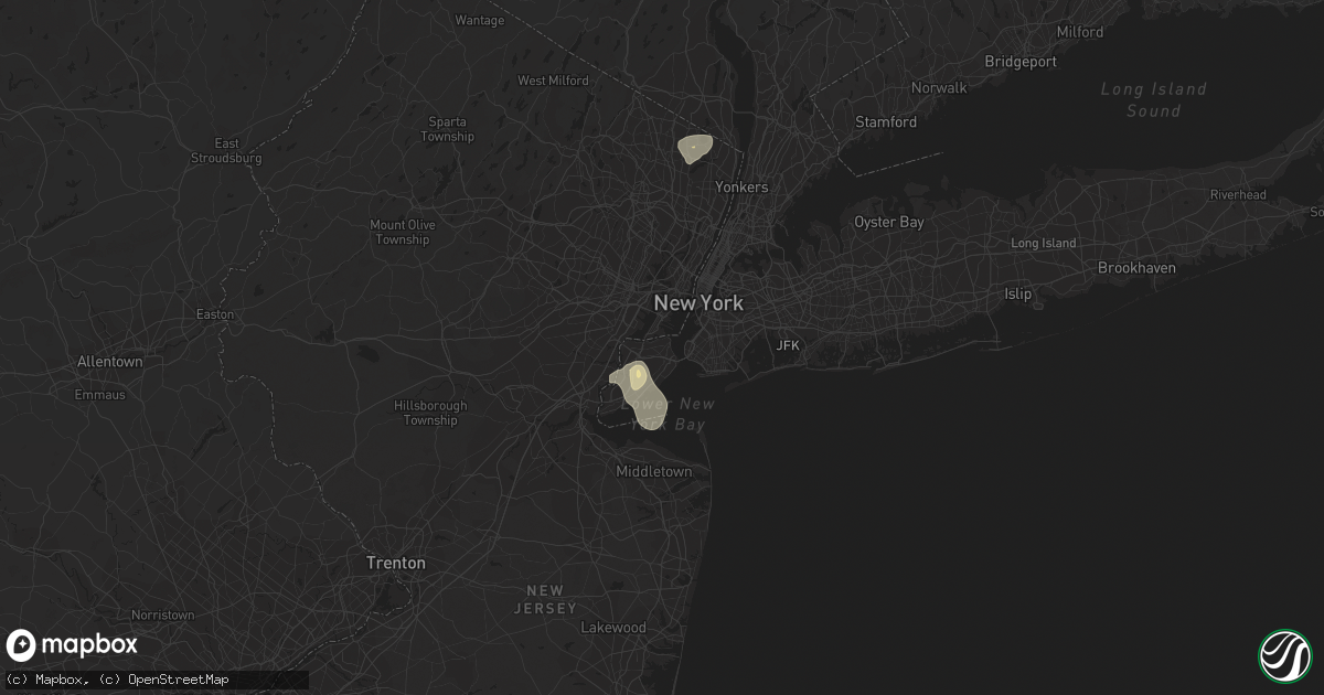 Hail map in Staten Island, NY on June 8, 2021