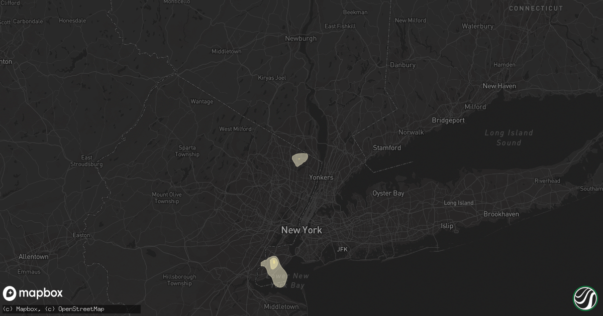 Hail map in Westwood, NJ on June 8, 2021