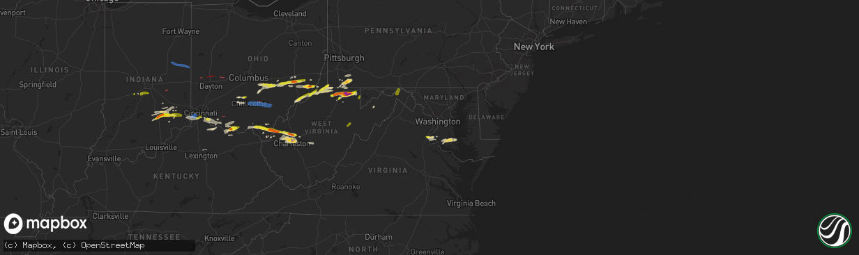 Hail map in Maryland on June 8, 2022