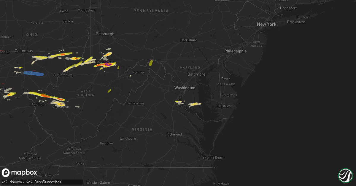 Hail map in Maryland on June 8, 2022