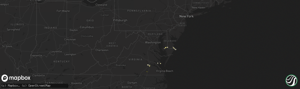 Hail map in Delaware on June 8, 2023